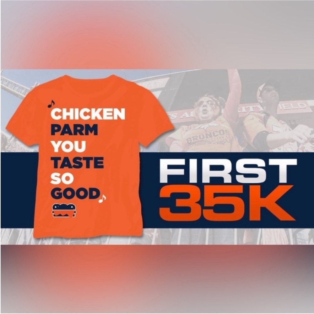 Denver Broncos chicken Parm T-shirt